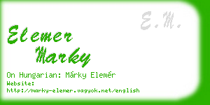 elemer marky business card